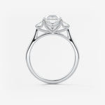 Asscher Three Stone Lab Grown Diamond Engagement Ring