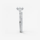 Round Three Stone Lab Grown Diamond Engagement Ring