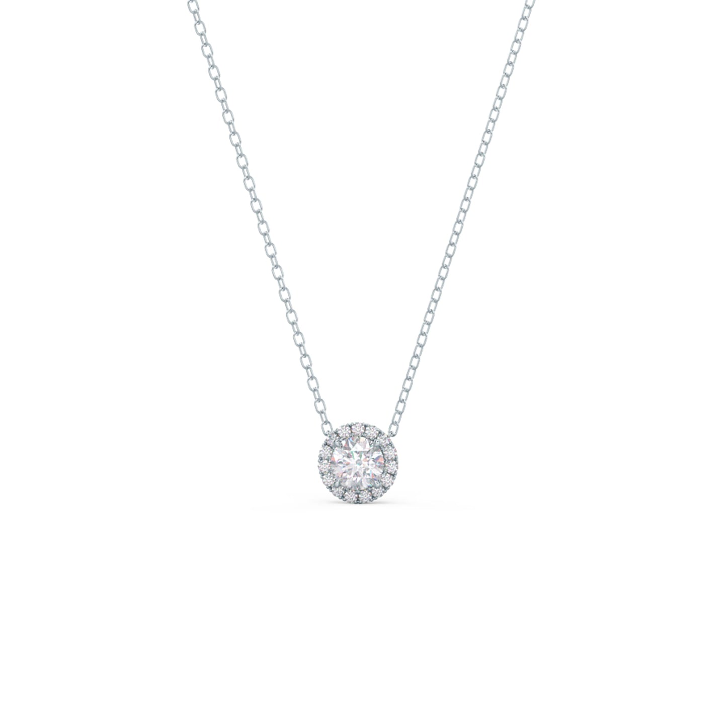 
                  
                    0.45 CT Round Cut Moissanite Necklace With Halo Style
                  
                