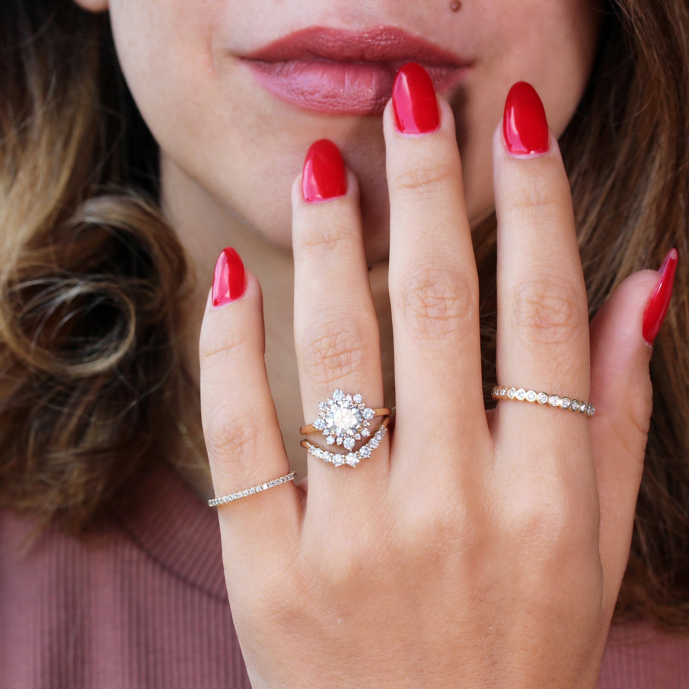 Round Halo Lab Grown Diamond Engagement Ring