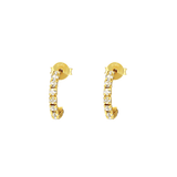 0.3 TCW Round Cut Moissanite Huggies Earrings