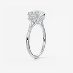 Asscher Three Stone Lab Grown Diamond Engagement Ring