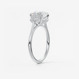 Asscher Three Stone Lab Grown Diamond Engagement Ring