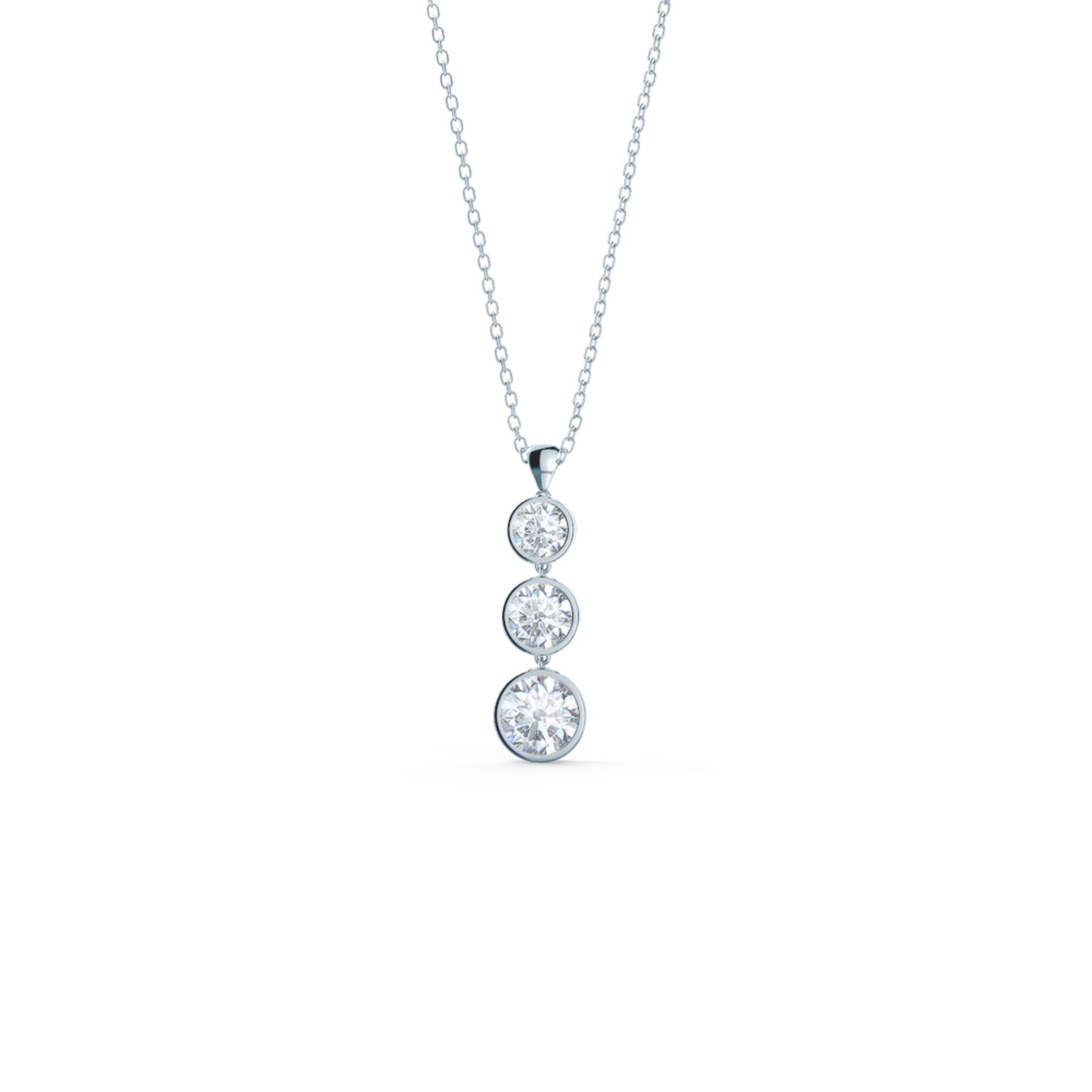 
                  
                    0.60 TCW Round Cut Moissanite Necklace With Triple Bezel Style
                  
                