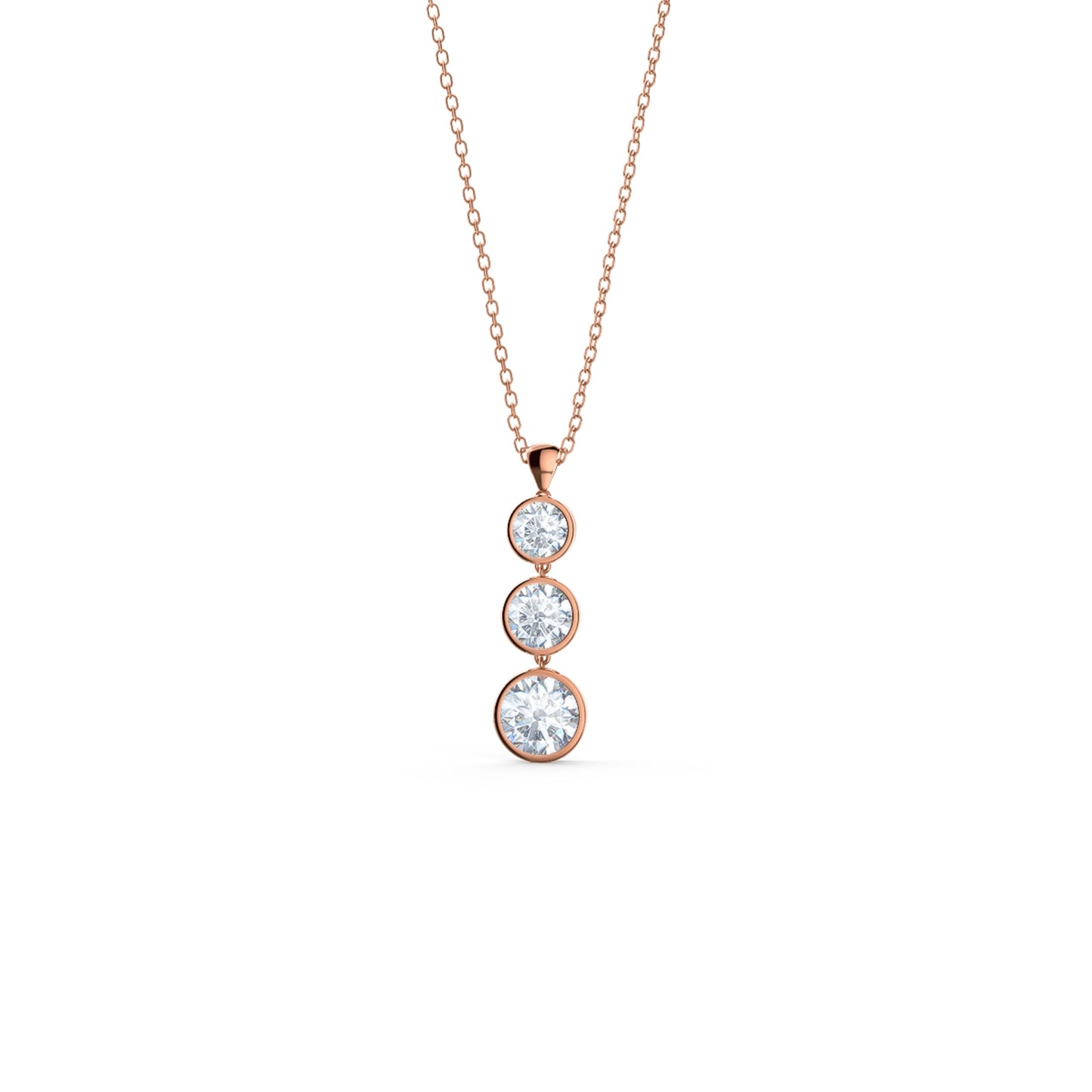 
                  
                    0.60 TCW Round Cut Moissanite Necklace With Triple Bezel Style
                  
                