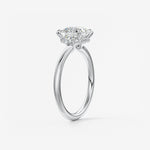 Asscher Hidden Halo Lab Grown Diamond Engagement Ring