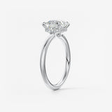 Asscher Hidden Halo Lab Grown Diamond Engagement Ring