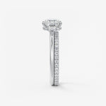 Asscher Hidden Halo Lab Grown Diamond Engagement Ring