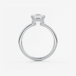Asscher Hidden Halo Lab Grown Diamond Engagement Ring