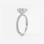 Asscher Pave Lab Grown Diamond Engagement Ring