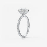 Asscher Pave Lab Grown Diamond Engagement Ring