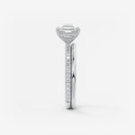 Asscher Pave Lab Grown Diamond Engagement Ring