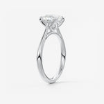 Cushion Cathedral Lab Grown Diamond Engagement Ring