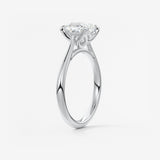 Cushion Cathedral Lab Grown Diamond Engagement Ring