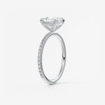 Cushion Pave Lab Grown Diamond Engagement Ring