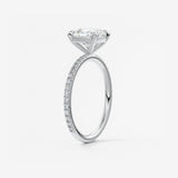 Cushion Pave Lab Grown Diamond Engagement Ring