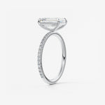 Emerald Pave Lab Grown Diamond Engagement Ring