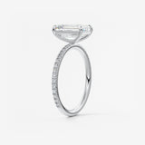 Emerald Pave Lab Grown Diamond Engagement Ring