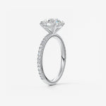 Round Pave Lab Grown Diamond Engagement Ring