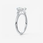 Cushion Three Stone Lab Grown Diamond Engagement Ring