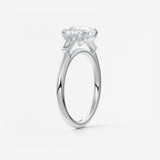 Cushion Three Stone Lab Grown Diamond Engagement Ring