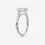 Oval Three Stone Lab Grown Diamond Engagement Ring