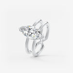 Marquise Cathedral Lab Grown Diamond Engagement Ring