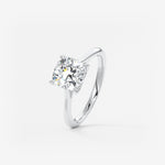 Cushion Cathedral Lab Grown Diamond Engagement Ring