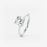 Cushion Cathedral Lab Grown Diamond Engagement Ring