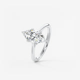 Marquise Cathedral Lab Grown Diamond Engagement Ring
