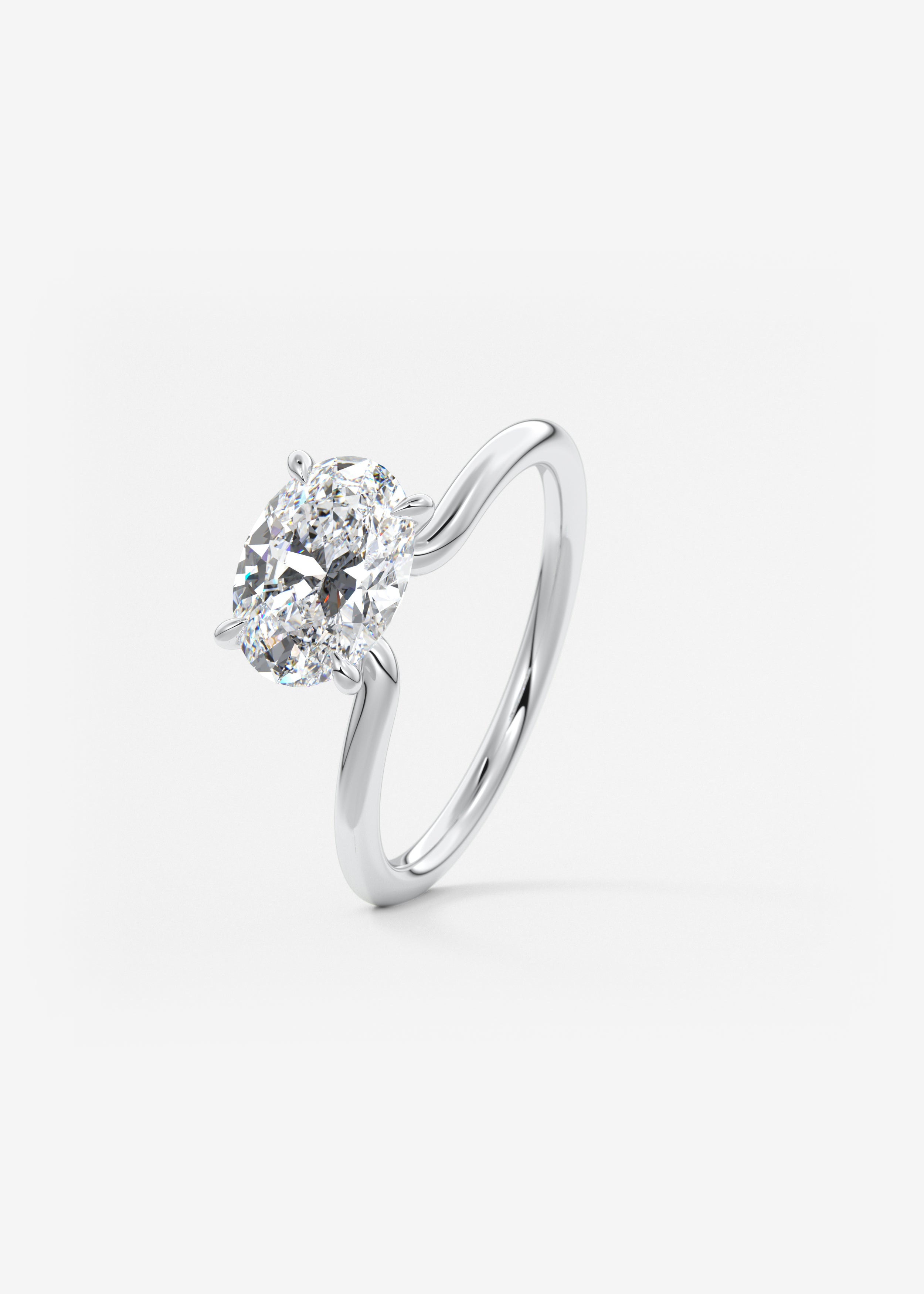 Oval Solitaire Lab Grown Diamond Engagement Ring