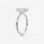 Emerald Hidden Halo Lab Grown Diamond Engagement Ring