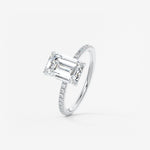 Emerald Pave Lab Grown Diamond Engagement Ring