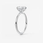 Cushion Hidden Halo Lab Grown Diamond Engagement Ring