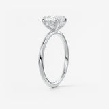 Cushion Hidden Halo Lab Grown Diamond Engagement Ring