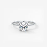 Cushion Hidden Halo Lab Grown Diamond Engagement Ring