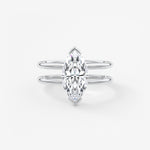 Marquise Cathedral Lab Grown Diamond Engagement Ring