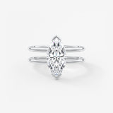 Marquise Cathedral Lab Grown Diamond Engagement Ring