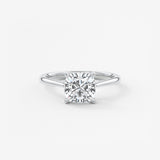 Cushion Cathedral Lab Grown Diamond Engagement Ring