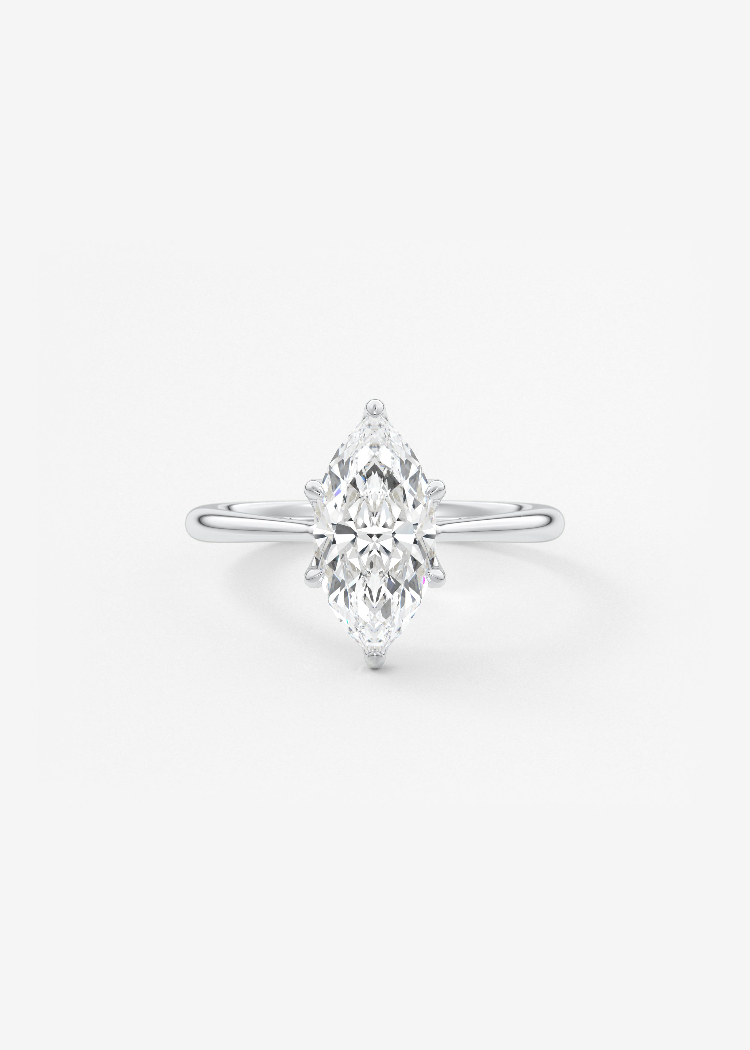 Marquise Cathedral Lab Grown Diamond Engagement Ring