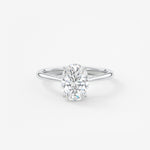 Oval Cathedral Lab Grown Diamond Engagement Ring