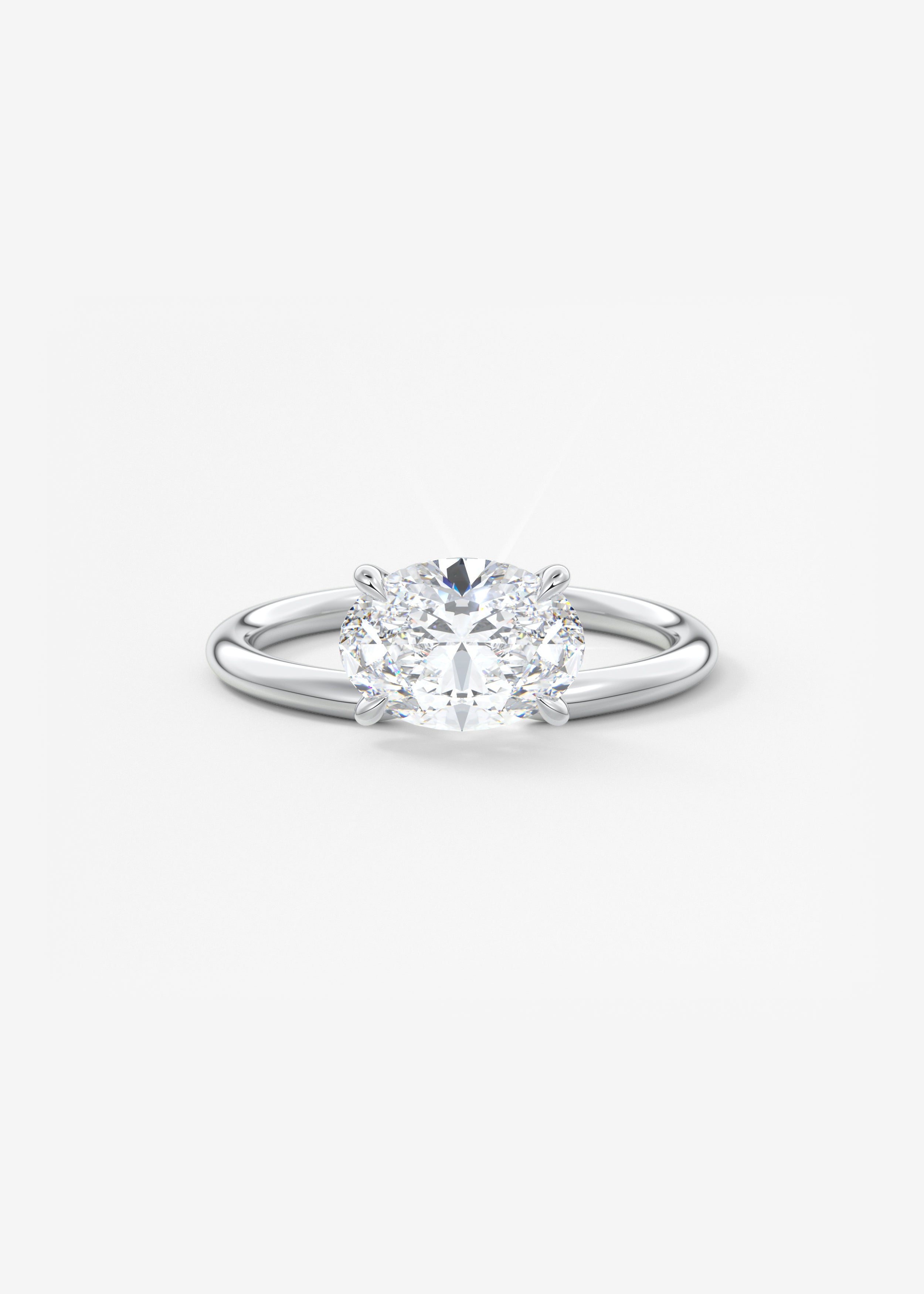 Oval Solitaire Lab Grown Diamond Engagement Ring