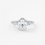 Oval Three Stone Lab Grown Diamond Engagement Ring