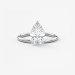 Pear Solitaire Lab Grown Diamond Engagement Ring