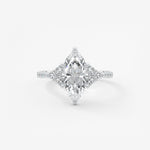 Marquise Cluster Lab Grown Diamond Engagement Ring