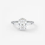 Oval Three Stone Lab Grown Diamond Engagement Ring