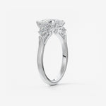Pear Cluster Lab Grown Diamond Engagement Ring