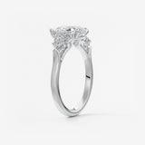 Pear Cluster Lab Grown Diamond Engagement Ring