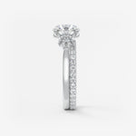 Round Cluster Lab Grown Diamond Engagement Ring