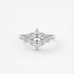 Princess Cluster Lab Grown Diamond Engagement Ring